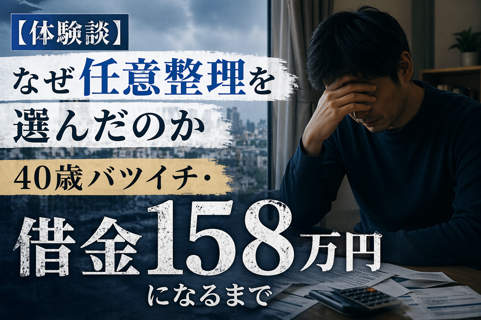 40歳バツイチで借金158万円を抱え任意整理を選んだ体験談のイメージ画像